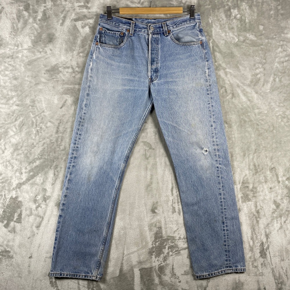 Vintage 90s Levis 501 Jeans Mens 31x30 fits 30x29 Button Fly USA Made Components